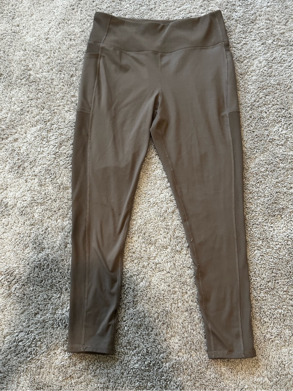 Laundry By Shelli Segal Brown Ribbed Active Top